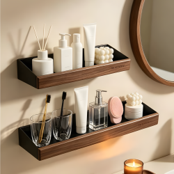 Metal & Wooden Shelf 30 cm